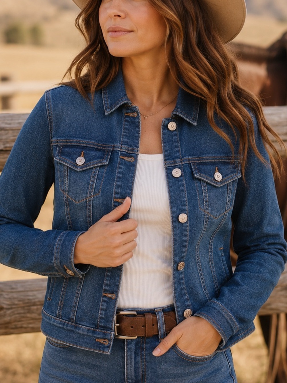 Gloria Vanderbilt Amanda Denim Jacket NWT Women’s Classic Stretch Jean Jacket M
